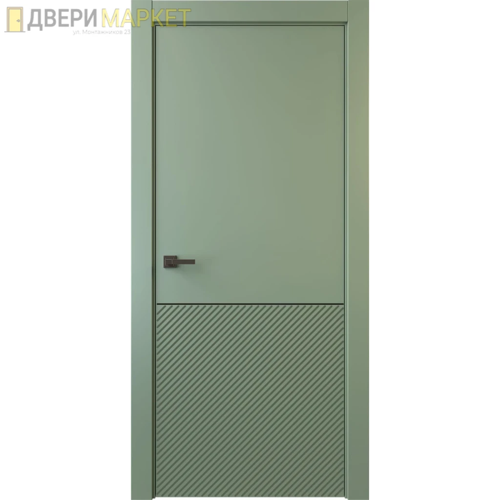 Межкомнатная фрезерованная зеленая дверь Altro 16 MF фабрика лорд