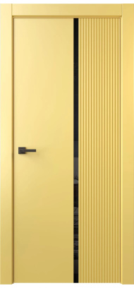 Межкомнатная дверь желтая Лорд с фрезеровкой Altro 11 SF