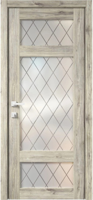 Межкомнатная дверь Лорд Kantri 10 | Стекло «Ромбы»