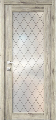 Межкомнатная дверь Лорд Kantri 12 | Стекло «Ромбы»