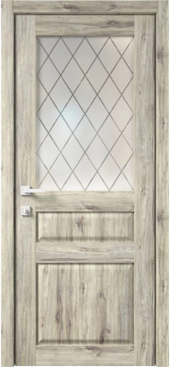 Межкомнатная дверь Лорд Kantri 15 | Стекло «Ромбы»