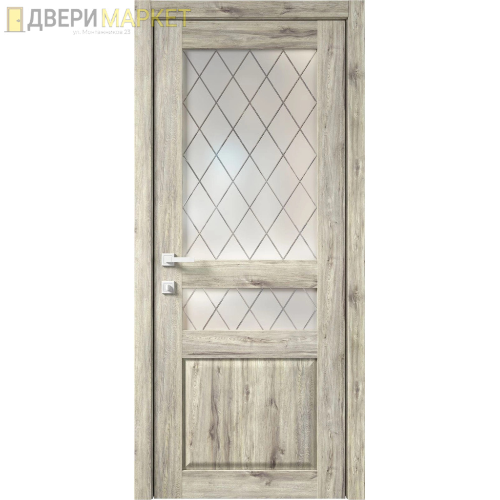 Межкомнатная дверь Лорд Kantri 4 | Стекло «Ромбы»