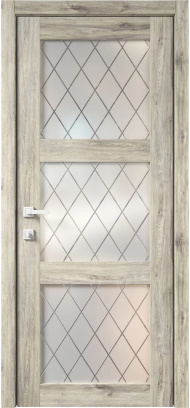 Межкомнатная дверь Лорд Kantri 6 | Стекло «Ромбы»