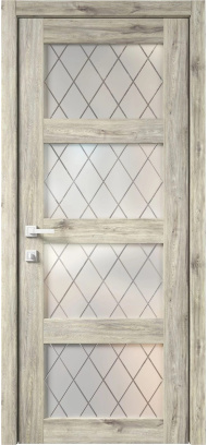 Межкомнатная дверь Лорд Kantri 8 | Стекло «Ромбы»