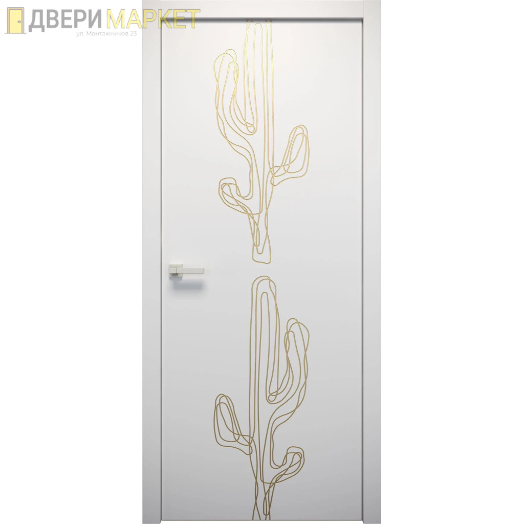 Межкомнатная дверь с рисунком кактуса Лорд L-Nature 6
