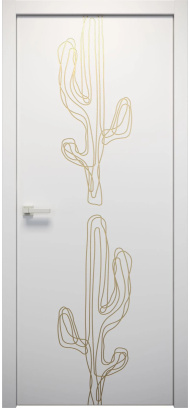Межкомнатная дверь с рисунком кактуса Лорд L-Nature 6