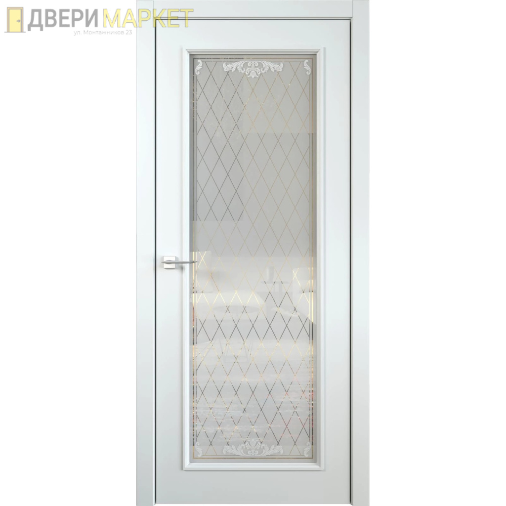 Дверь межкомнатная Miletti 6 | Стекло «Rococo»