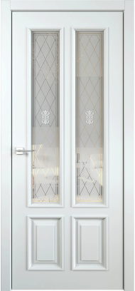 Межкомнатная дверь Lord Miletti 7 | Стекло «Rococo»