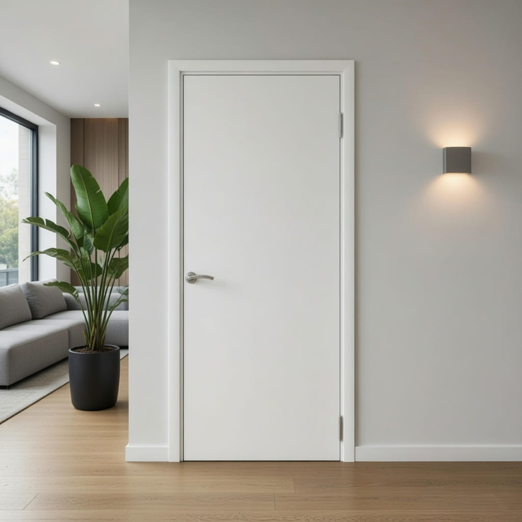 Дверь AquaDoor влагостойкая гладкая глухая, цвет Белый