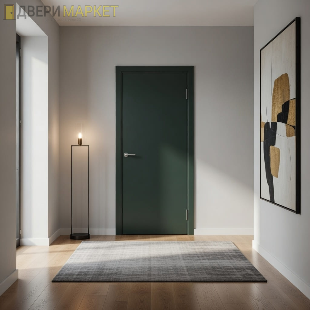 Дверь AquaDoor влагостойкая гладкая глухая, цвет Графит