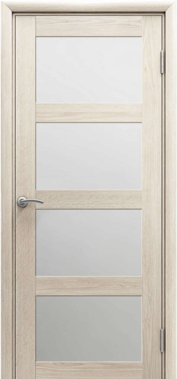 Межкомнатная дверь Zargo модель QUATRO со стеклом, цвет Скандинавский дуб