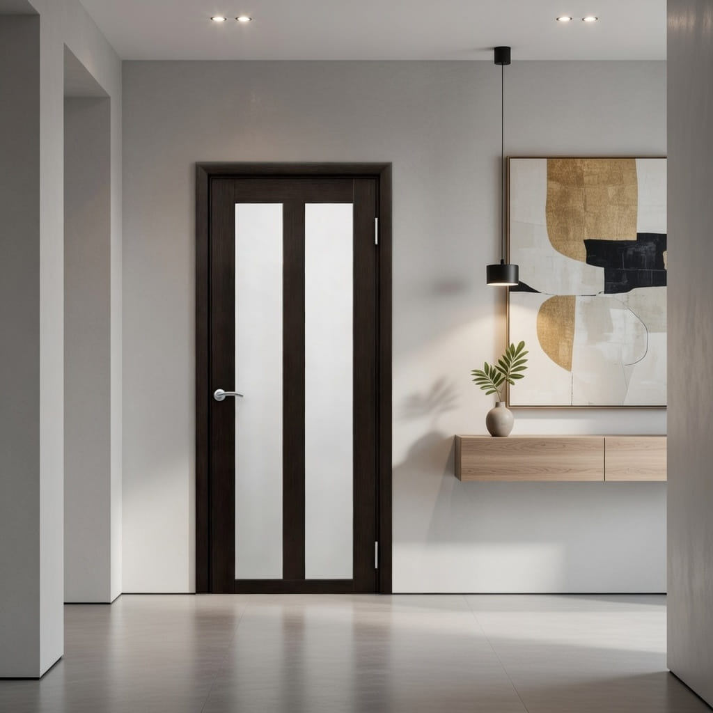 Влагостойкая дверь Zargo модель DUO со стеклом, цвет Венге — изображение 2