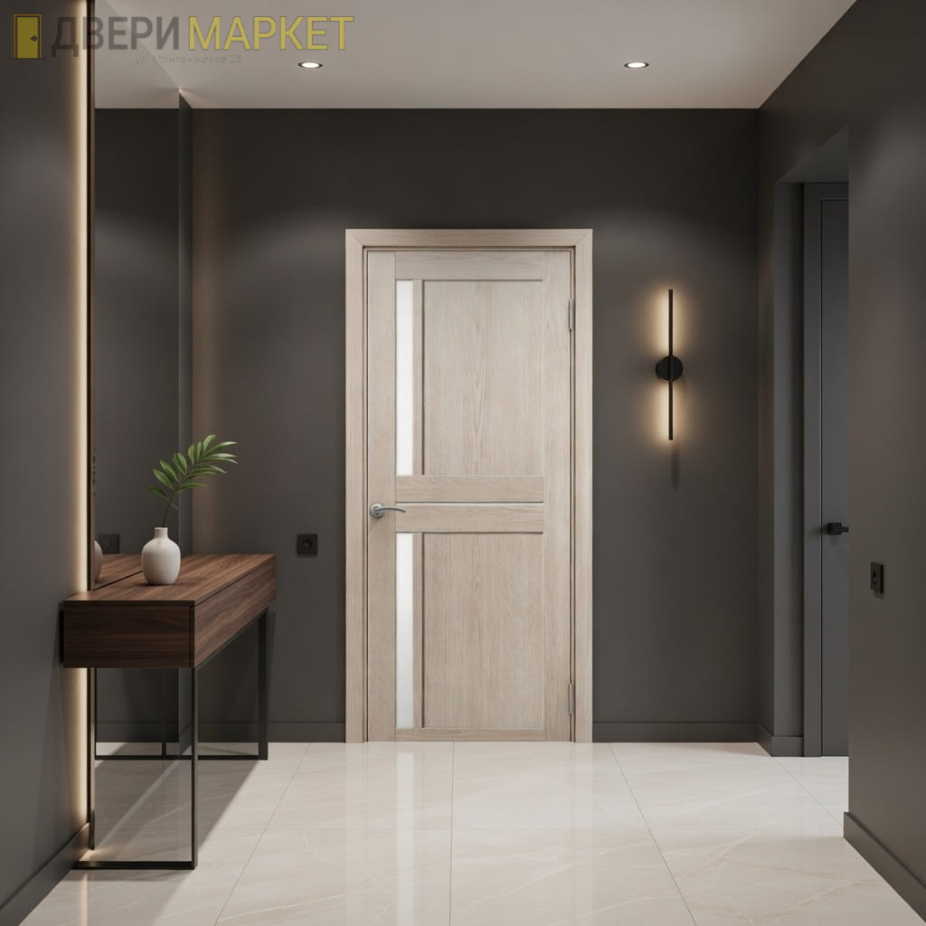 Влагостойкая дверь Zargo модель QUINTO, цвет Скандинавский дуб