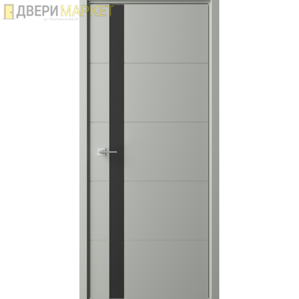 Геометрия 7 серый стекло черное