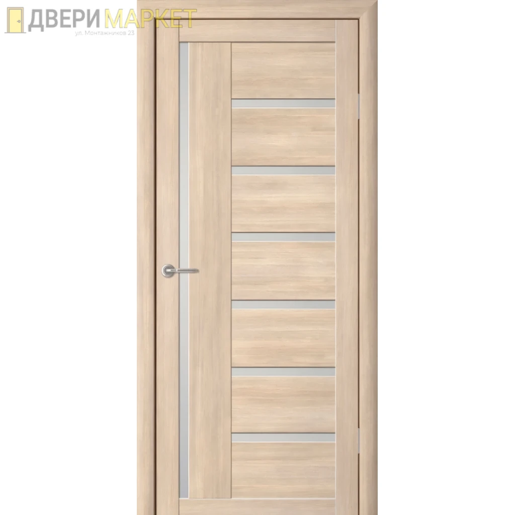 Межкомнатная дверь Мадрид лиственница мокко стекло матовое