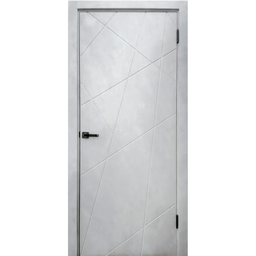 Межкомнатная дверь глухая Вектор 4 Бетон снежный