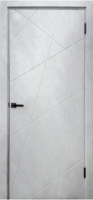 Межкомнатная дверь глухая Вектор 4 Бетон снежный
