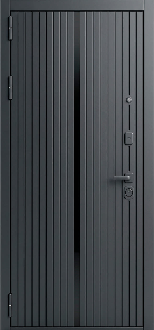 Входная дверь Аура 10 см (МДФ/МДФ, Черная шагрень)