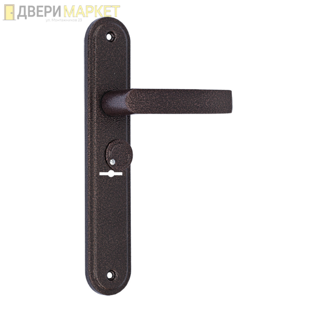 Ручка дверная Mettem (Меттэм) для ЗВ9 902 НР 0501 (плоская) с пружиной медн.антик