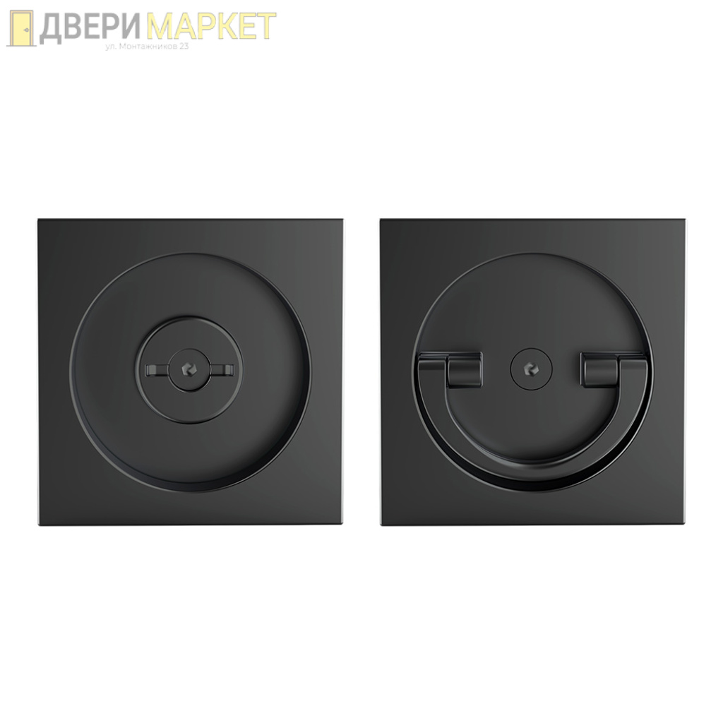 Ручка поворотная Armadillo (Армадилло) для раздвижных дверей SH.QUADRO55.BK8 BL-26 черный