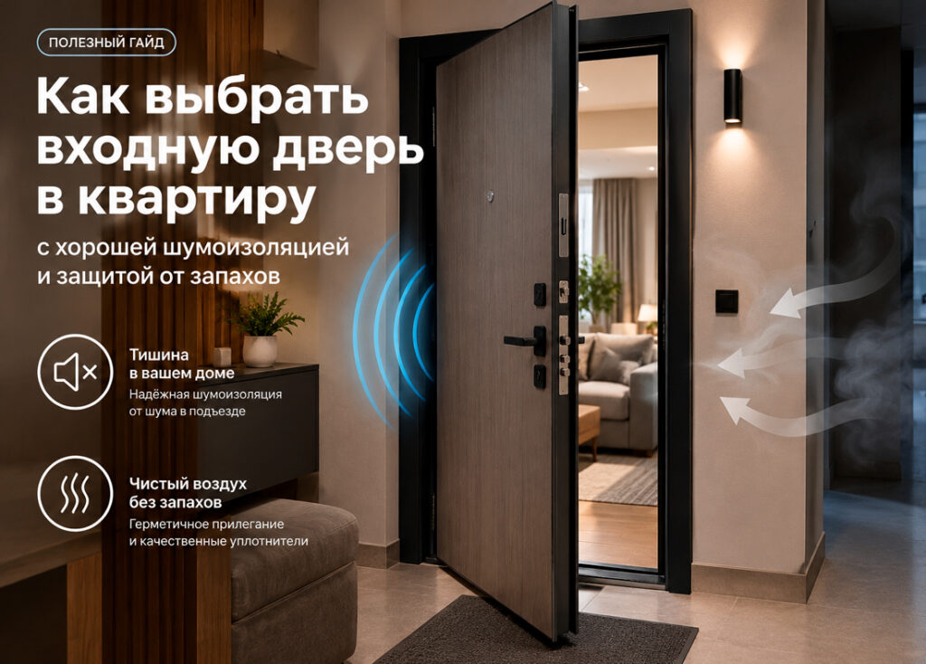 Как выбрать входную дверь в квартиру с хорошей шумоизоляцией и защитой от запахов