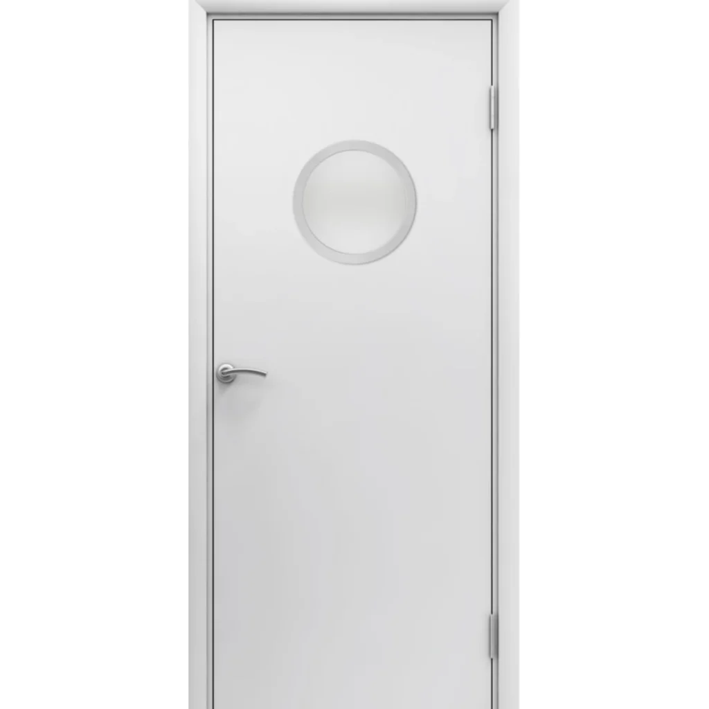 Влагостойкая дверь AquaDoor с иллюминатором цвет Белый — изображение 3